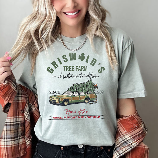 Griswold's Tree Farm, Squirrel, Christmas Vacation, Classic, Retro, Comfort Colors, Tshirt