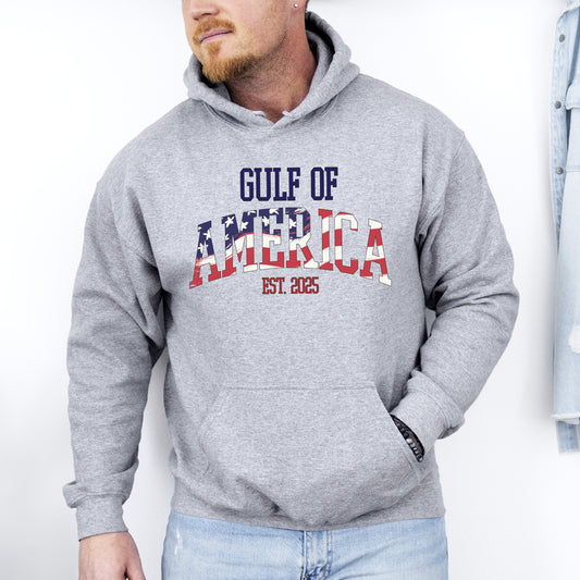 Gulf of America, Patriotic, Trump Hoodie, Hooded Sweatshirt