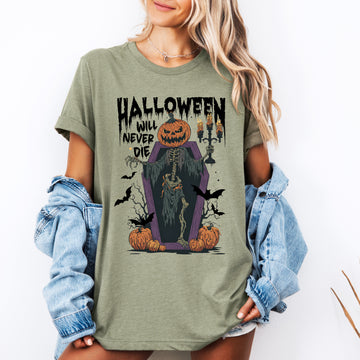 Halloween Will Never Die, Spooky, Jack-o-Lantern, Pumpkin, Tshirt
