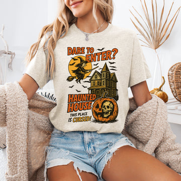 Haunted House, Halloween, Retro, Spooky, Witch, Tshirt