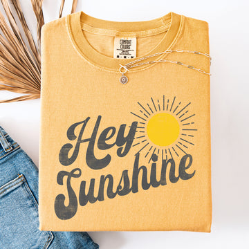 Hey Sunshine, Positivity, Beach Ready, Vacation, Sunshine, Summer Fun Comfort Colors T-Shirt