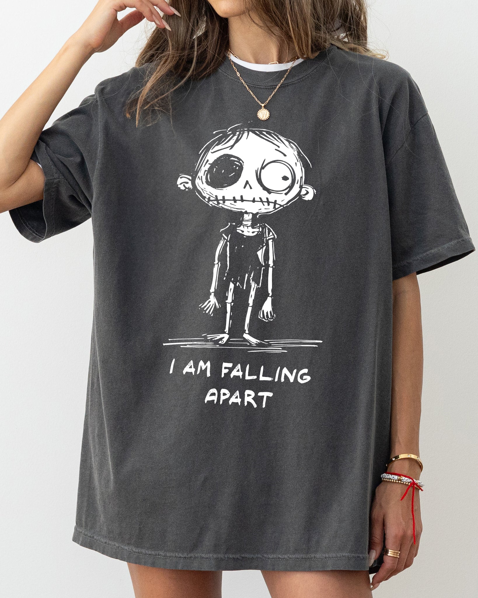 I Am Falling Apart, Zombie, Aesthetic, Funny, Meme, Halloween, Witch, Spooky, Costume, Skeleton, Mental Health Tshirt Comfort Colors T-Shirt