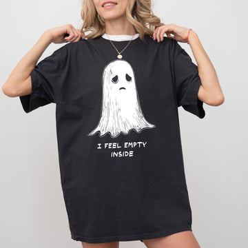 I Feel Empty Inside, Ghost, Aesthetic, Funny, Meme, Halloween, Witch, Spooky, Costume, Skeleton, Mental Health Tshirt Comfort Colors T-Shirt