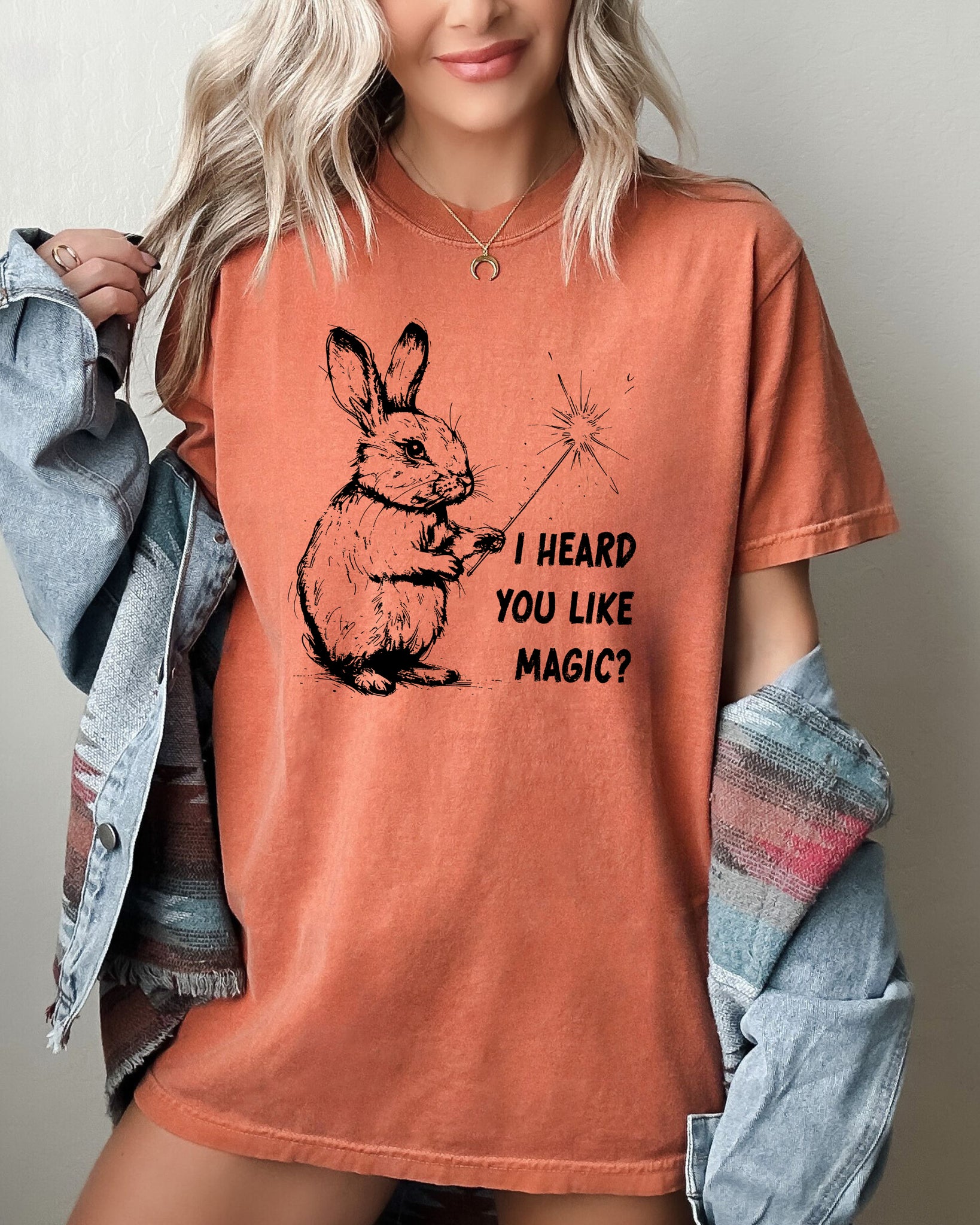 I Heard You Like Magic, Rabbit, Wand, Funny, Music, Crude, Sexy, Vulgar Shirt Comfort Colors T-Shirt