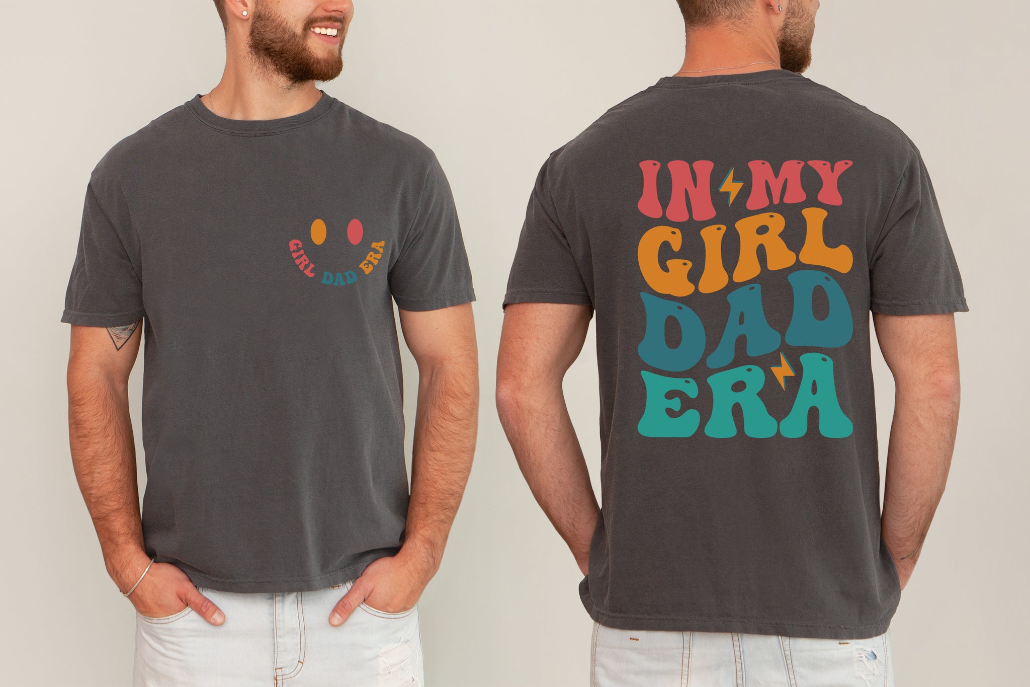 In My Girl Dad Era, Father's Day, Husband, Dad, Gender Reveal, Baby Shower Tshirt Comfort Colors T-Shirt