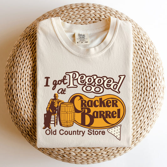 I Got Pegged At Cracker Barrel, Funny, Comfort Colors Tshirt