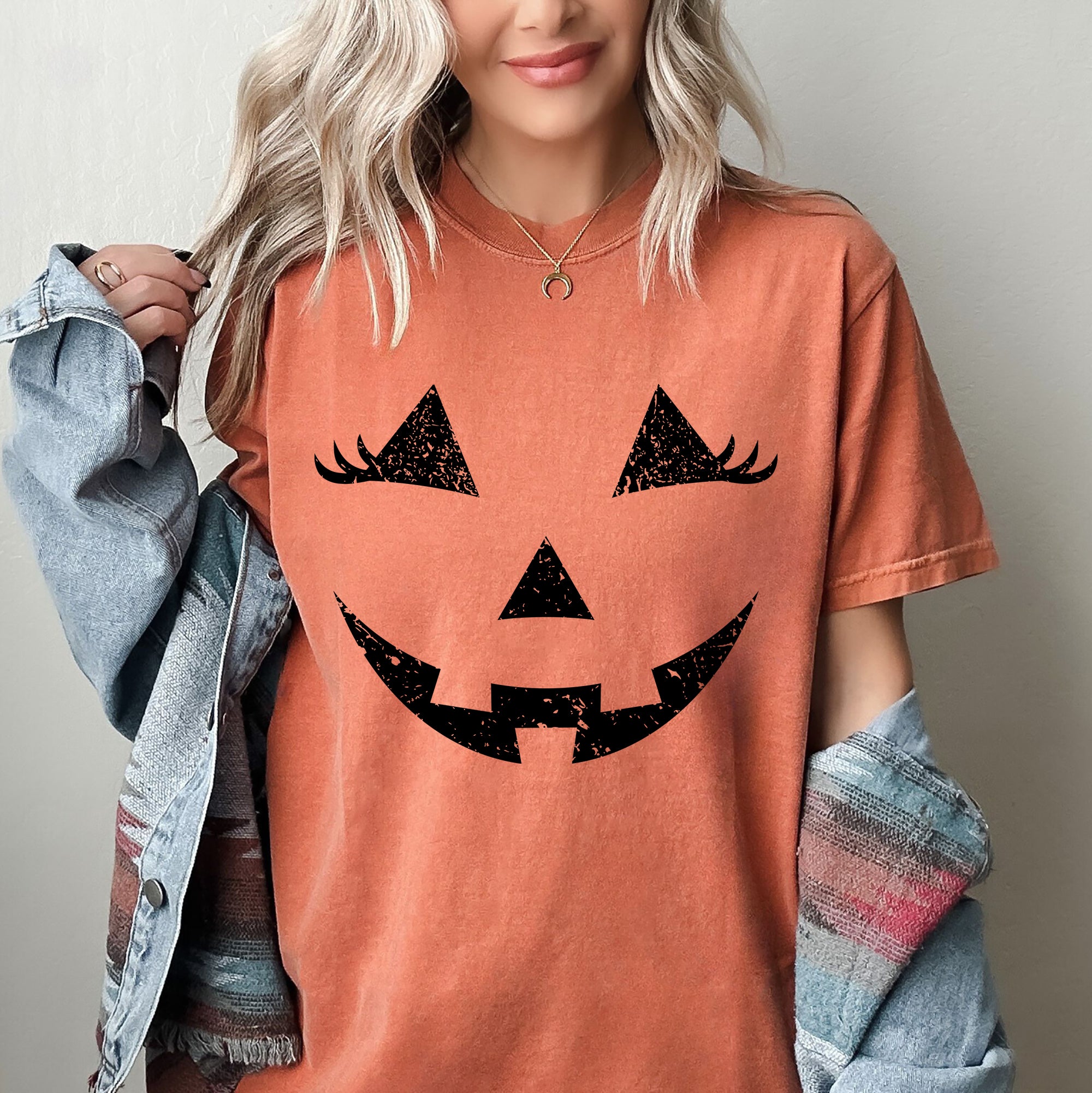 Jack-O-Lantern, Girl Pumpkin, Cute, Halloween, Spooky, Trick Or Treat Costume, Witch Shirt Comfort Colors T-Shirt