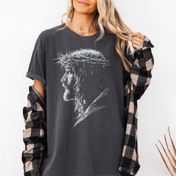 Jesus Silhouette, Faith Apparel, Gospel, Christian Comfort Colors T-Shirt