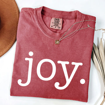 Joy, Classic Minimalist, Christmas, Winter, Snow, Santa, Xmas Tshirt Comfort Colors T-Shirt