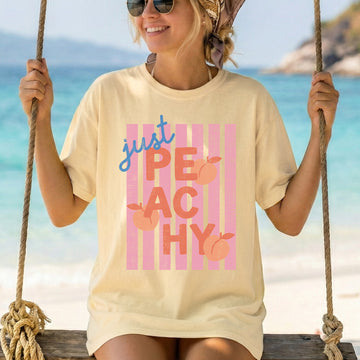 Just Peachy, Rio, Fruit, Cute, Summer, Fashion, Pastels Comfort Colors T-Shirt