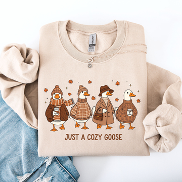 Just a Cozy Goose, Autumn Goose  Sweatshirt