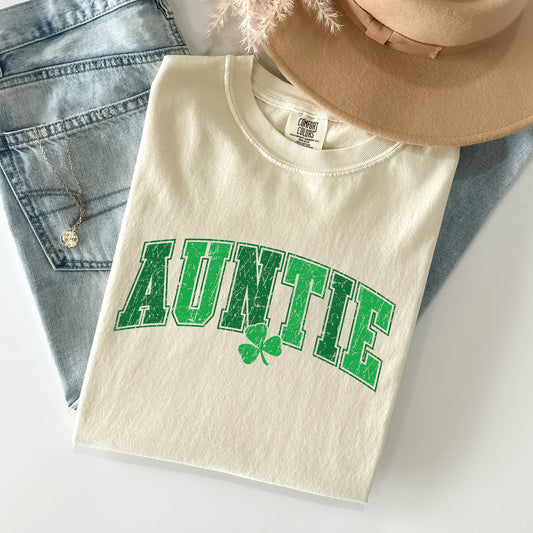 Auntie, St Patrick's Day, Shamrock Comfort Colors Tshirt