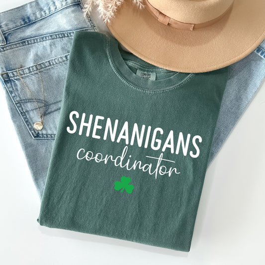 Shenanigans Coordinator, Funny, St Patrick's Day Comfort Colors Tshirt