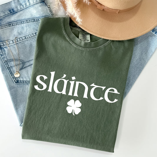 Slainte, Gaelic, Health, Luck, St Patrick's Day Comfort Colors Tshirt