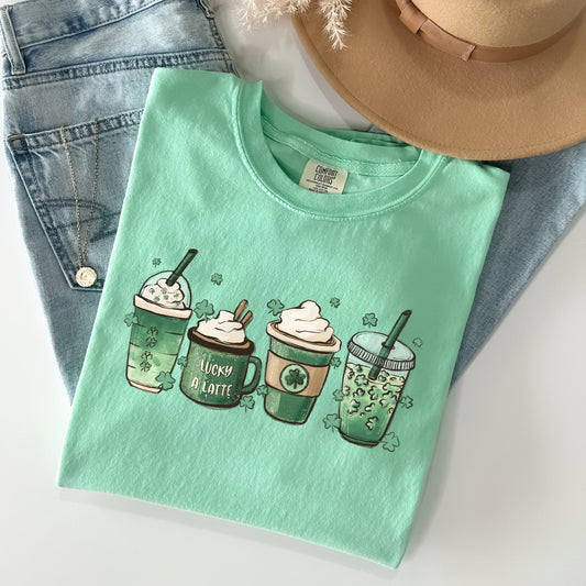 St Patrick's Day Coffee Drinks St Patrick's Day Comfort Colors Tshirt