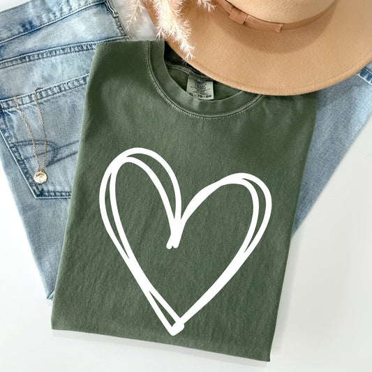 Double Heart, St Patrick's Day Comfort Colors Tshirt