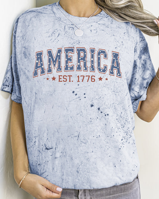 America, 1776, Patriotic, 4th of July Comfort Colors Color Blast, Comfort Colors Tshirt