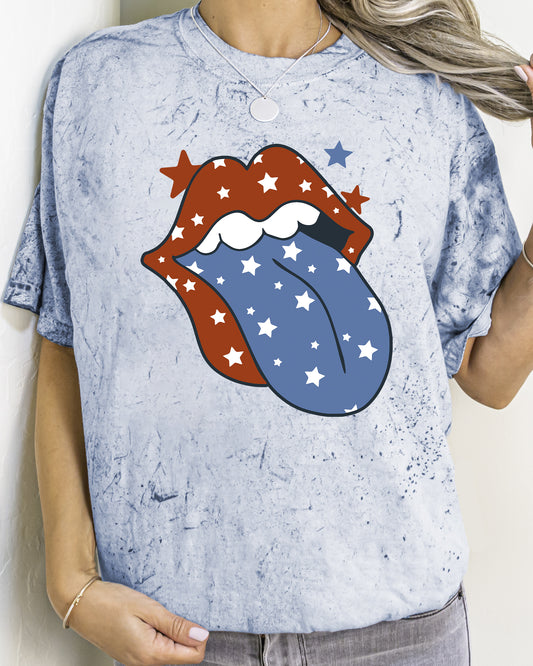 Retro Party In The USA, Vintage, Tongue Color Blast, Comfort Colors Tshirt