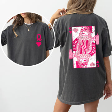 Queen of Hearts, Cards, Games, Valentine's Day Comfort Colors Tshirt