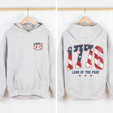 1776, Land Of The Free, USA, America, 4th of July, US Flag Sweatshirt