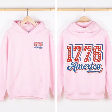 1776 America, US, 4th of July, USA, Patriotic, Unisex Sweatshirt