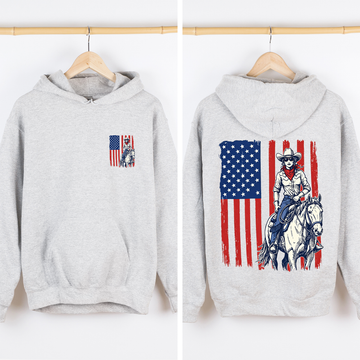 American Girl, Western, USA Flag, Horse, Country, 4th of July Sweatshirt