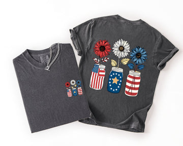 American Jars, USA, US Flag, 4th of July, Patriotic Comfort Colors T-Shirt