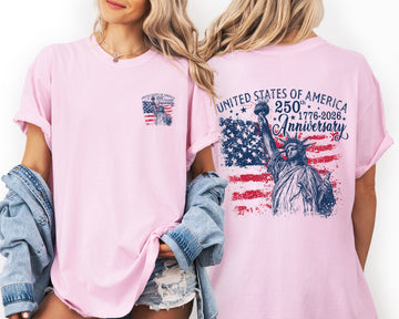 Statue Of Liberty 250 Years 4th Of July American Patriot Milestone Edition Comfort Colors Tee