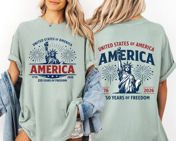 United States of America, 250 Years of Freedom, USA, Patriotic, Comfort Colors