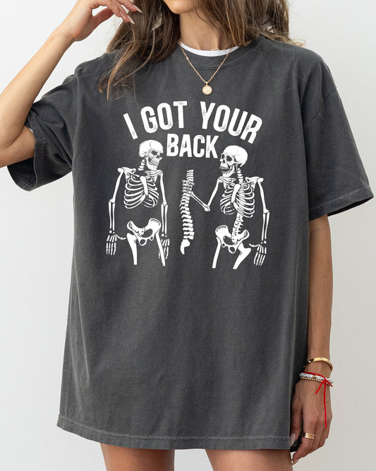 I Got Your Back, Skeleton, Witch, Aesthetic, Funny, Meme, Halloween, Spooky, Costume, Tshirt