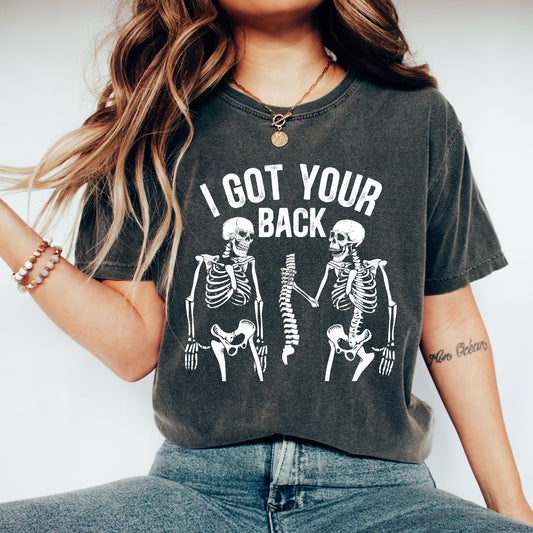 I Got Your Back Skeleton, Funny, Retro, Aesthetic, Vintage, Comfort Colors Tshirt