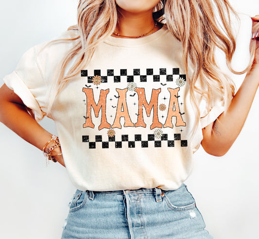 Mama, Checkered, Funny, Retro, Aesthetic, Vintage, Comfort Colors Tshirt