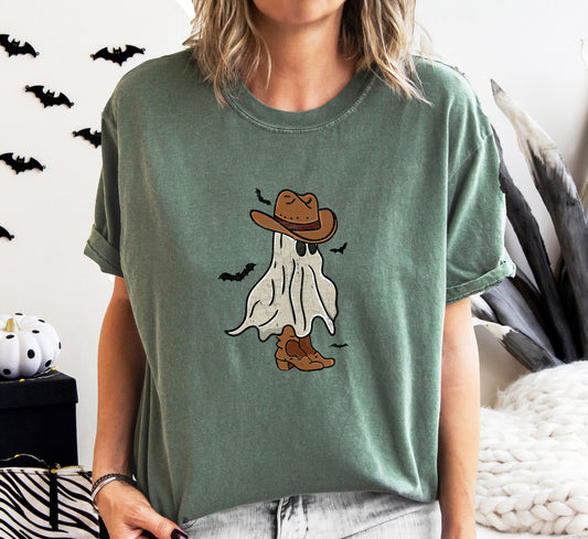 Mini Cowboy Ghost, Funny, Retro, Aesthetic, Vintage, Comfort Colors Tshirt