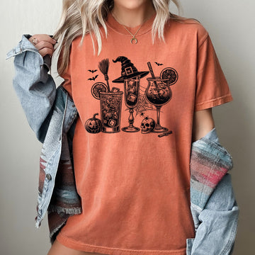 Coffee, Vintage, Drinks, Ghost, Western, Witch, Aesthetic, Meme, Halloween, Costume, Tshirt Comfort Colors T-Shirt