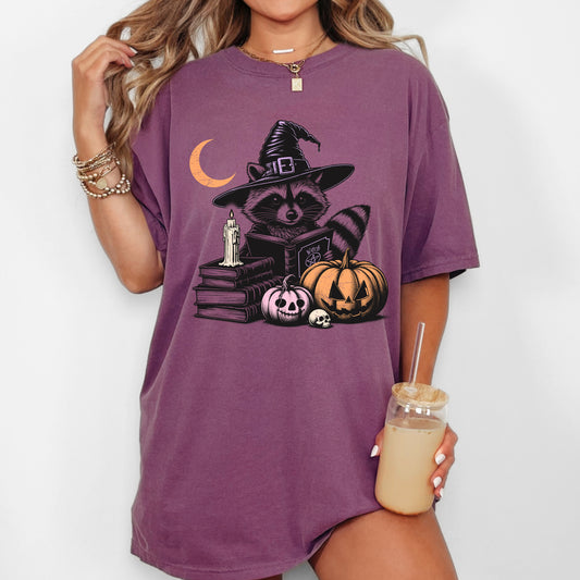 Racoon, Moon, Animal Lover, Vintage, Farm, Ghost, Western, Witch, Aesthetic, Meme, Halloween, Costume, Tshirt