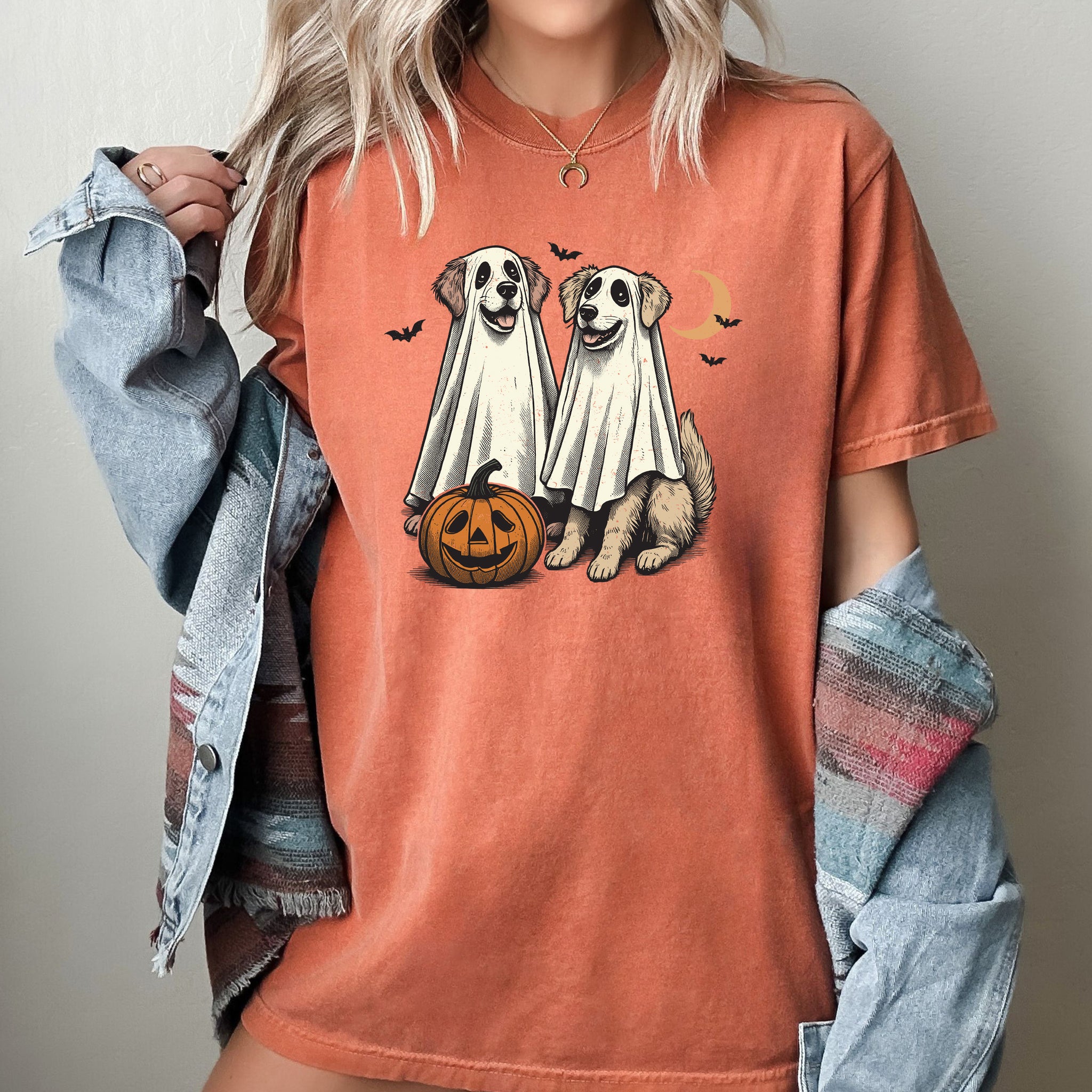 Dog Lovers, Vintage, Ghost, Western, Witch, Aesthetic, Meme, Halloween, Costume, Tshirt Comfort Colors T-Shirt