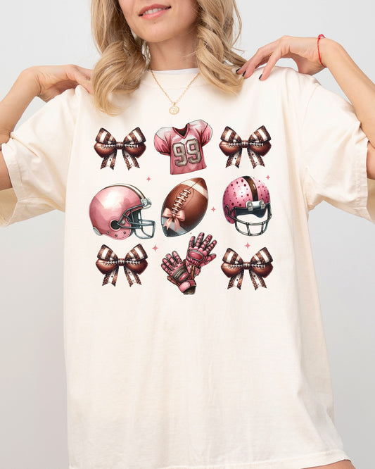 Football Icons, Bow, Ribbon, Skeleton, Ghost, Vintage, Western, Witch, Aesthetic, Meme, Halloween, Costume, Tshirt