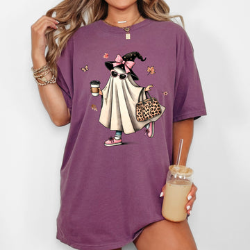 Fancy Ghost, Coffee, Western, Witch, Aesthetic, Meme, Halloween, Costume, Tshirt Comfort Colors T-Shirt