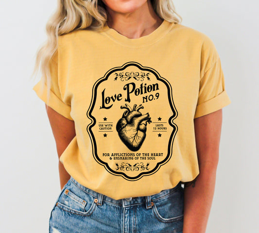 Love Potion, Vintage, Western, Witch, Aesthetic, Meme, Halloween, Costume, Tshirt