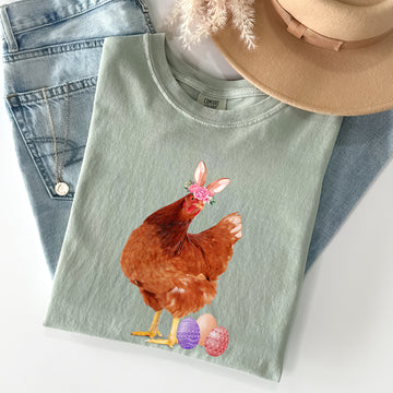 Easter Chicken, Rabbit, Eggs, Funny Comfort Colors Tshirt