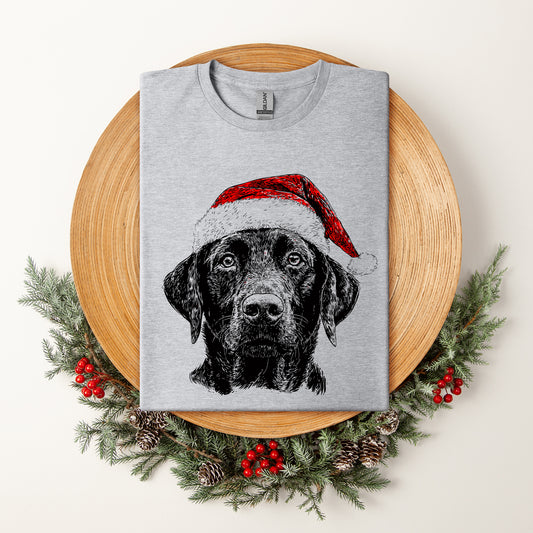 Black Lab, Santa, Labrador Dog, Christmas, Dog Lover, Pet T-Shirt