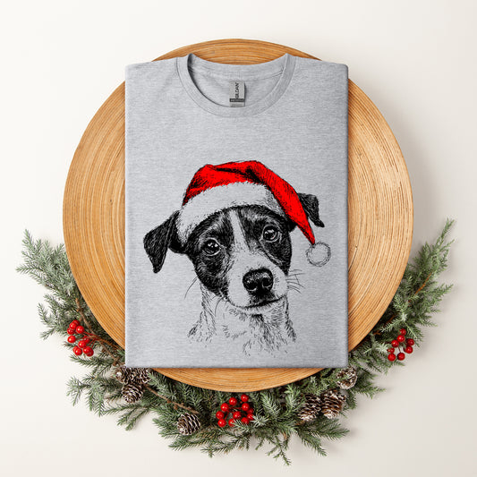 Jack Russell, Santa, Terrier Dog, Christmas, Dog Lover, Pet T-Shirt