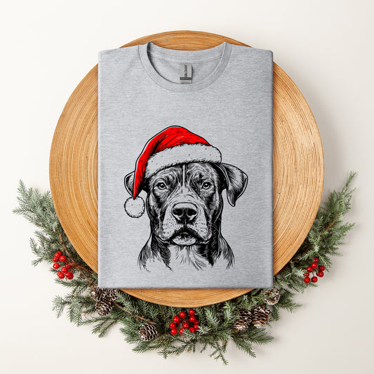 Pitbull, Santa, Dog, Christmas, Dog Lover, Pet T-Shirt