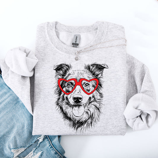 Australian Shepherd, Pet, Dog Breed, Valentine's Sweatshirt