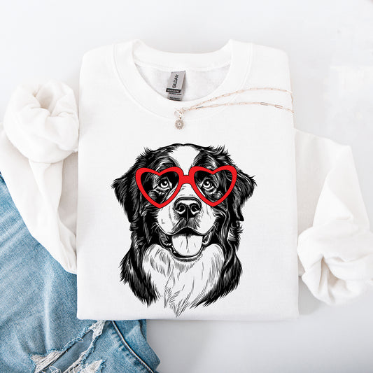 Bernese Mountain, Pet, Dog Breed, Valentine's Sweatshirt