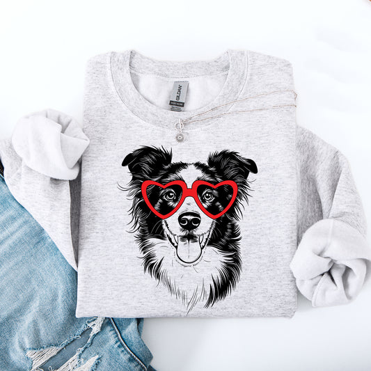 Border Collie, Pet, Dog Breed, Valentine's Sweatshirt