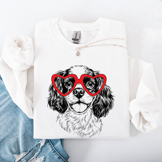 Cavalier King Charles, Pet, Dog Breed, Valentine's Sweatshirt