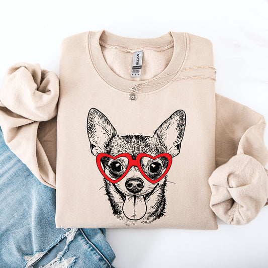 Chihuahua, Pet, Dog Breed, Valentine's Sweatshirt