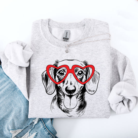 Dachshund, Pet, Dog Breed, Valentine's Sweatshirt