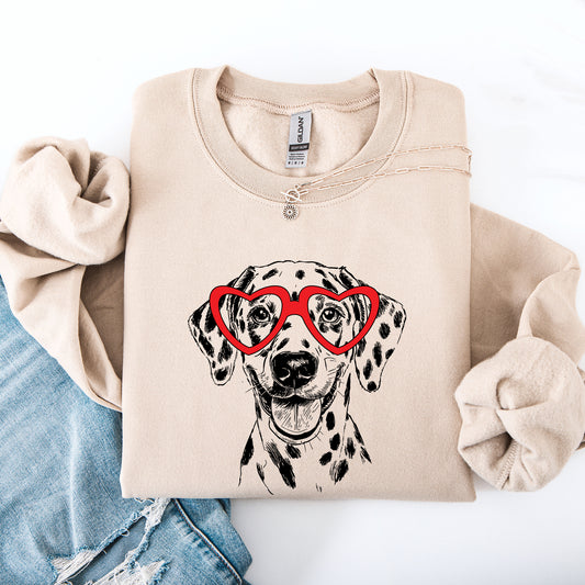 Dalmatian, Pet, Dog Breed, Valentine's Sweatshirt